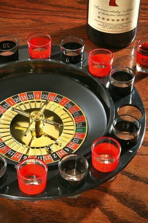 Russisches Roulette-Trink-Roulette-Schnapsglas, Tequila-Getränkespielset mit 16 Gläsern. Roulette-Set mit 16 Gläsern - 3