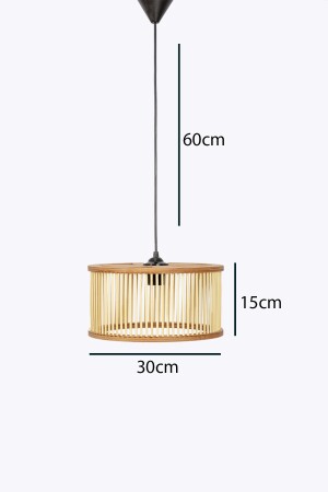 Rustic Series Daisy Bamboo Pendelleuchte Kronleuchter 30 cm 0799906428697 - 7