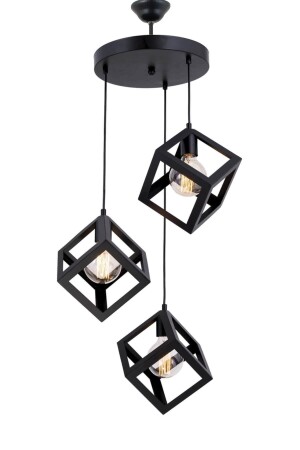 MNZ-Rustic Retro Model هندسي مصباح العضو المعدني مكعب الشنابل - Lambadar