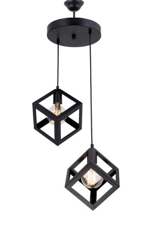 MNZ-Rustic Retro Model هندسي مصباح العضو المعدني مكعب الشنابل - Lambadar