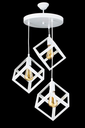 MNZ-Rustic Retro Model هندسي مصباح العضو المعدني مكعب الشنابل - Lambadar