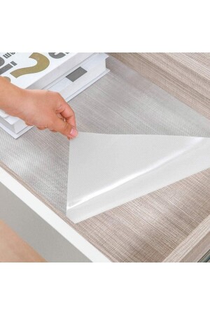 Rutschfeste transparente Schubladen-Regalabdeckung für Schränke, geeignet für Kühlschrank, Küche, 45 cm x 10 Meter HBSRCEV10 - 2