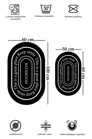 Rutschfestes waschbares Set 60x100 50x60 Badezimmerteppich Badematte 2-teiliges WC-Set Badezimmer 3240 - 4