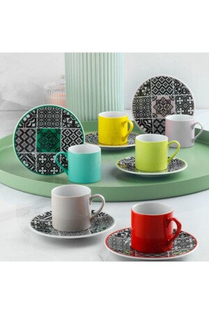 Rüya 12 Parça Kahve Fincan Takımı 11336 KTH-RU12KT15011336 - Kütahya Porselen