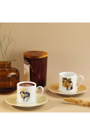 Rüya 4 Parça 2 Kişilik Kahve Fincan Takımı Ru04kt42011369 PRA-4067452-0572 - Kütahya Porselen