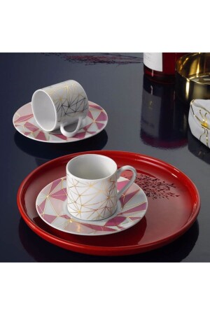 Rüya 4-teiliges rosa Kaffeetassen-Set für 2 Personen Ru04kt43011362 TYC00244297021 - 2