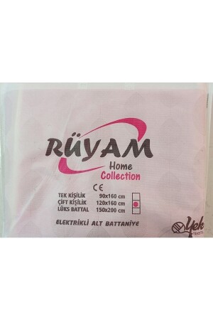 Rüyam Çift Kişilik Elektrikli Battaniye -ebat :120 Cm X 160 Cm -düz Renk Nevresim RÜYA4 - Genel Markalar