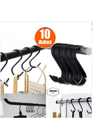 مـنـز - مـتـال هـوك - S هـوك - Es هـوك - حمام هـوك - مطبخ هـوك - حديد هـوك (أسود) - Broohome