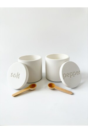 مجموعة من المكسرات من الخرسانة البيضاء و الفلفل - لوازم المطبخ الخيالية SA-BHR01 - Studio Ays