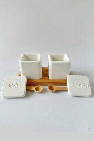 مكنس من المسمار من الخرسانة مع ملح ومكسرات الفلفل المغطاة - صناديق الخشب والقارب SA-BHR-10 - Studio Ays