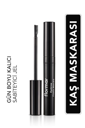 Sabitleyici ve Renk Koruyucu Şeffaf Kaş Maskarası - Eyebrow Fixator Mascara - 001 - 8690604242733 - 2