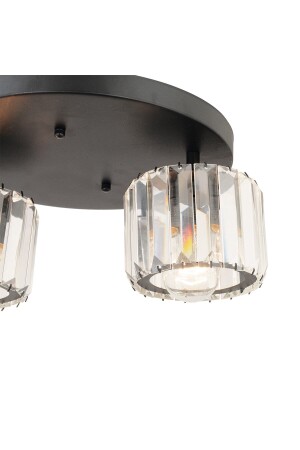 Sabrina 2-Lite Black Crystal Stone Modernes Design Kristall Wohnzimmer Plafonier Kronleuchter 3417-02-BL - 4