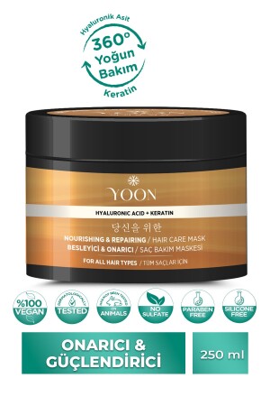 Saç Bakım Maskesi- 360° Yoğun Onarıcı Keratin Ve Hyaluronic Asit Içeren Besleyici Saç Maskesi 250ml - 2