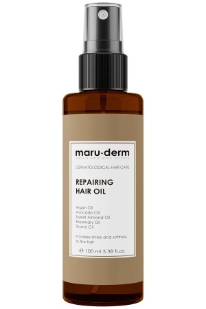 Haarpflegeöl 100 ML Rosmarinöl - Arganöl - Avocado- und Thymianöl Alle Haartypen Vegan - Maru.Derm