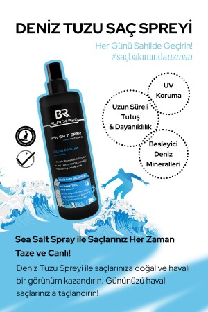 Saç Deniz Tuzu Spreyi - Sea Salt Spray Orta Tutuşlu Hacimlendirir Anti Uv Saç Şekillendirici - 3