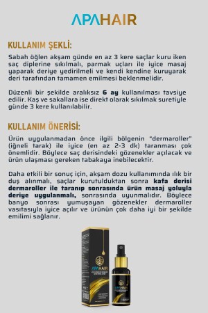 Saç Dökülmesi- Kepek- Seboreik Dermatit Onarıcı- Saç Gürleştirici Bio Saç Kürü %100 Doğal Apahair - 6