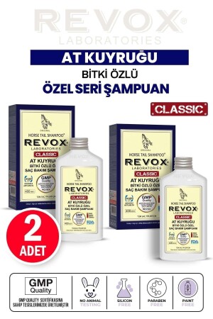 Saç Dökülmesini Engelleyen At Kuyruğu Bitki Özlü Şampuan 400 Ml 2 Adet - Revox