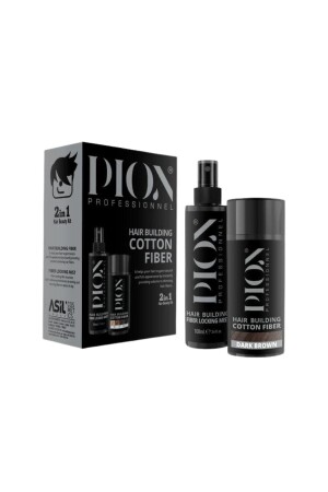 Haar-Volumizer, dicker Concealer, topisches und fixierendes Spray / dunkelbraune Farbe NGPTDB44 - PİON