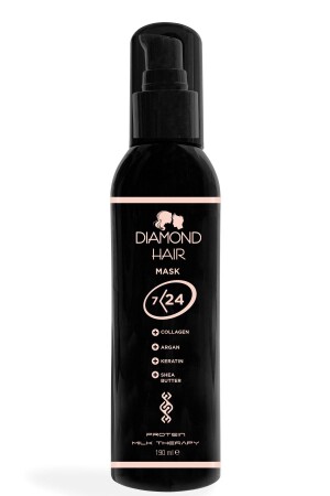 قناع MNZ-Conditioner - حماية الحرارة 24/7 تأثير التسهيل - الكولاجين، الأرگان، الكيراتين، زبدة الشاي قناع - DIAMOND HAIR