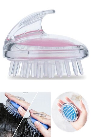 Saç Masaj Tarağı Silikon Kafa Derisi Ve Vücut Masajı Duş Fırçası Kepek Önleyici - Mutlu Store