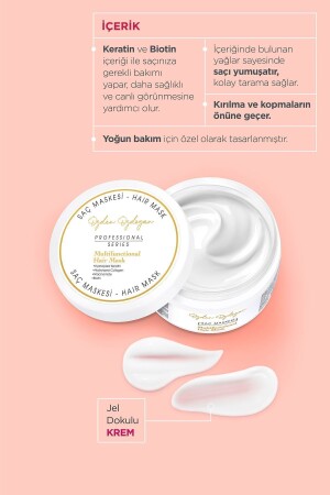 Saç Maskesi Dökülme ve Yıpranmaya Karşı Besleyici-Onarıcı Keratin&Biotin İçerikli 250 ml - 3