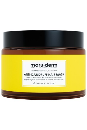 Haarmaske wirksam gegen Schuppen, Haarmaske 300 ml, normales/fettiges Haar, vegan - Maru.Derm