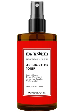 Haarwasser Biotin & Koffein Anti-Verlust-Haarwasser hilft gesundes Wachstum 200 ML Vegan - Maru.Derm