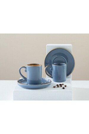 Sacha Porzellan-Set mit 2 Kaffeetassen, 85 ml, Blau, 10036363 - 2