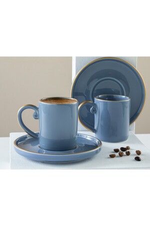 Sacha Porzellan-Set mit 2 Kaffeetassen, 85 ml, Blau, 10036363 - 5