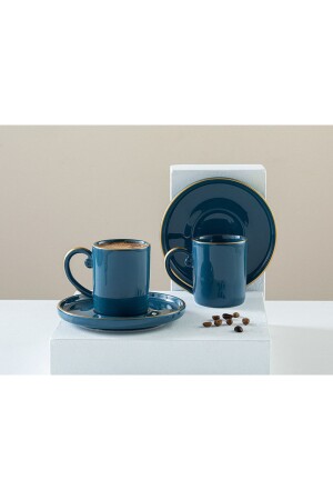 Sacha Porzellan-Set mit 2 Kaffeetassen, 85 ml, Dunkelblau, 10036363 - 2