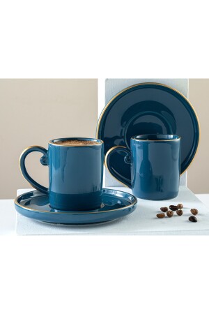 Sacha Porzellan-Set mit 2 Kaffeetassen, 85 ml, Dunkelblau, 10036363 - 5