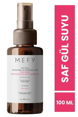 Saf Ve Doğal Gül Suyu Özlü Nemlendirici Ve Aydınlatıcı Tonik 100 ml MEFY16 - 1