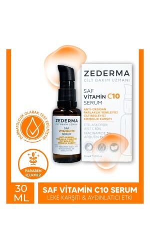 Saf Vitamin C10 Serum & Parlaklık Yenileyici & Cilt Besleyici & Kırışıklık Karşıtı & Anti-oksidan - 1