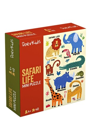 Safari Vahşi Hayvanlar Mini Puzzle 40 Parça 4+ Yaş - 1