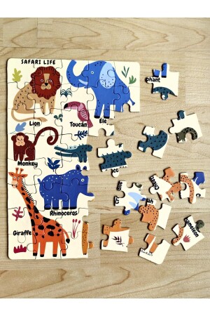 Safari Vahşi Hayvanlar Mini Puzzle 40 Parça 4+ Yaş - 3