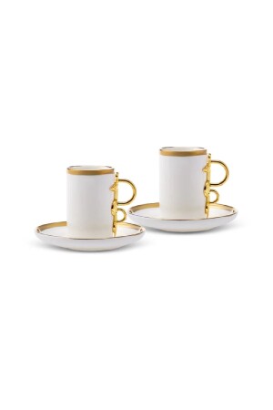 Şahmeran Weiße Kaffeetasse für 2 Personen 100 ml 153. 03. 06. 7864 - 2