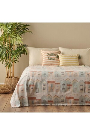 Saint Tropez 100 % Baumwolle, doppelt bedruckt, Pike Mint (200 x 220 cm), TYC00812666540 - 1