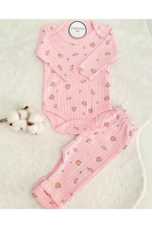 Saisonales 2-teiliges Set für Babys und Mädchen, Body mit Druckknopf unten, Oberteil, Neugeborenen-Outfit, täglich - 1