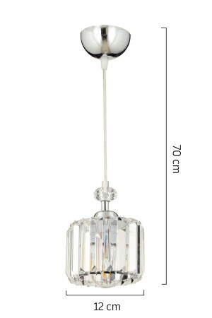 Saka Single Chrome Crystal, Stone Modern Design Kitchen Crystal Pendelleuchte Kronleuchter 7000-1097-10-01 - 6