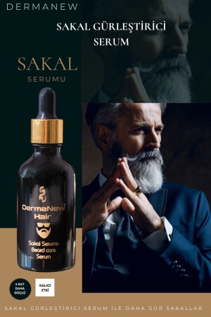 Sakal Gürleştirici Serum - sakal losyonu - sakal bakım yağı - sakal - 1 Adet - 1x50ml - Dermanew Hair