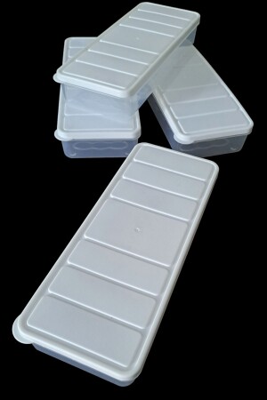 Saklama Kabı 4'lü Set Mikrodalgaya Ve Derin Dondurucuya Girebilen Pp 5 Lüks Şık Kutu Beyaz - 1