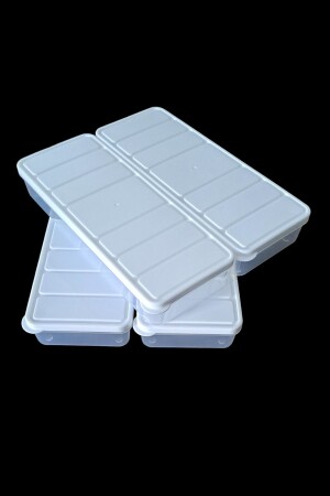 Saklama Kabı 4'lü Set Mikrodalgaya Ve Derin Dondurucuya Girebilen Pp 5 Lüks Şık Kutu Beyaz - 2