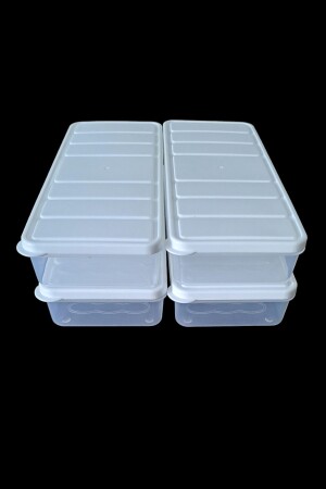 Saklama Kabı 4'lü Set Mikrodalgaya Ve Derin Dondurucuya Girebilen Pp 5 Lüks Şık Kutu Beyaz - 5