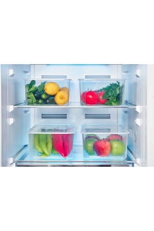 Saklama Kabı 5 Litre( 6 Adet) Erzak Dondurucu Buzdolabı Gıda Saklama Mikrodalga Uygun Büyük- Kilitli 000052 - 4