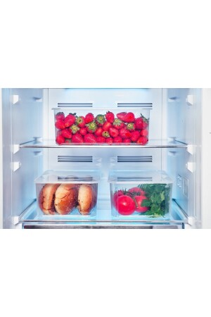 Saklama Kabı 5 Litre( 6 Adet) Erzak Dondurucu Buzdolabı Gıda Saklama Mikrodalga Uygun Büyük- Kilitli 000052 - 5