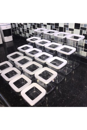 Saklama Kapları Vakumlu 20 Adet 4 Takım Şeffaf 5Lİ SET ŞEFFAF - Vip Ahmet