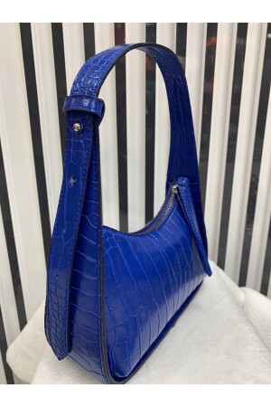 Saks Blue Damen-Baguette-Tasche mit Krokodilmuster - 1