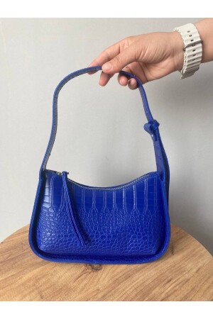 Saks Blue Damen-Baguette-Tasche mit Krokodilmuster - 3