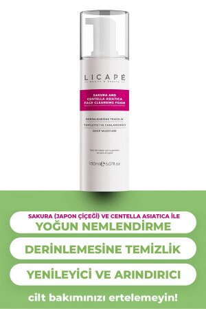 Sakura und Centella Asitica Gesichtsreinigungsschaum 150 ml - 3