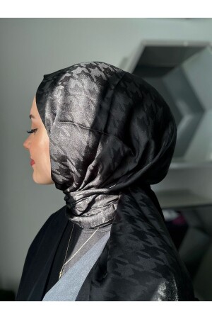 نمط من القطن الأسود من القطن جاكارد شال - Mis İpek